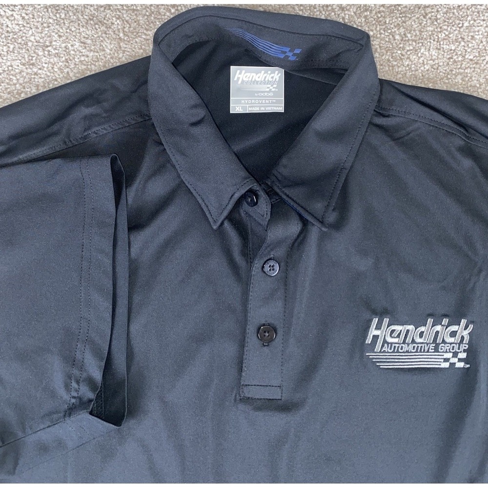 Oobe Hendrick Motorsports Automotive Mens XL Polo Black Hydrovent Wick NASCAR